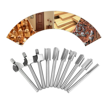 10pcs 1//8/" 3 mm HSS Routeur Bits wood cutter fraise pour outil rotatif Set